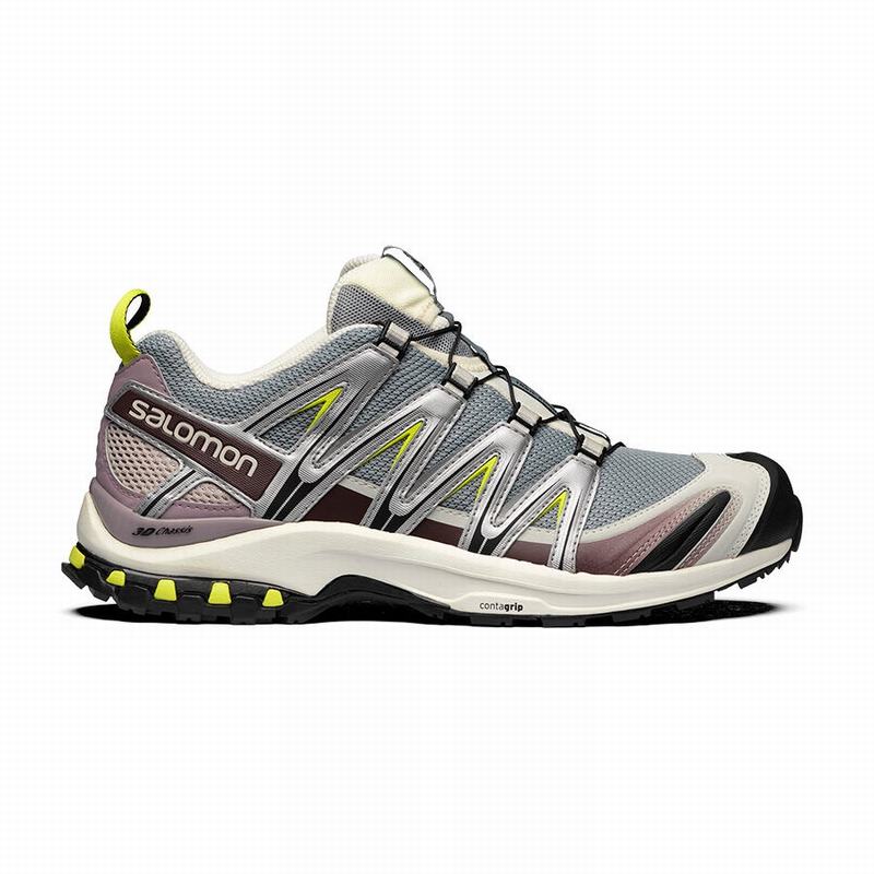 Salomon Singapore Mens Trail Running Shoes - XA PRO 3D Silver/Light Green | 74103-UOKE